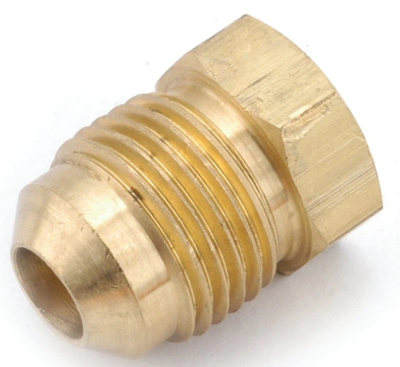 Lead Free Brass Flare Plug, 1/4 Inch Size, Durable Corrosion Resistant