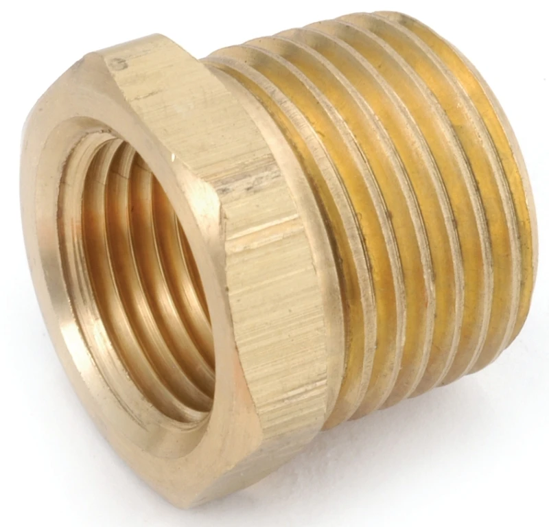 Lead Free Brass Hex Bushing Pipe Fitting, 1/2 Inch by 1/8 Inch