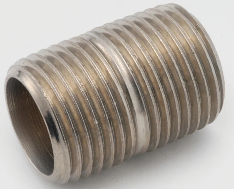 Lead Free Red Brass Nipple, 1 Inch by Close End