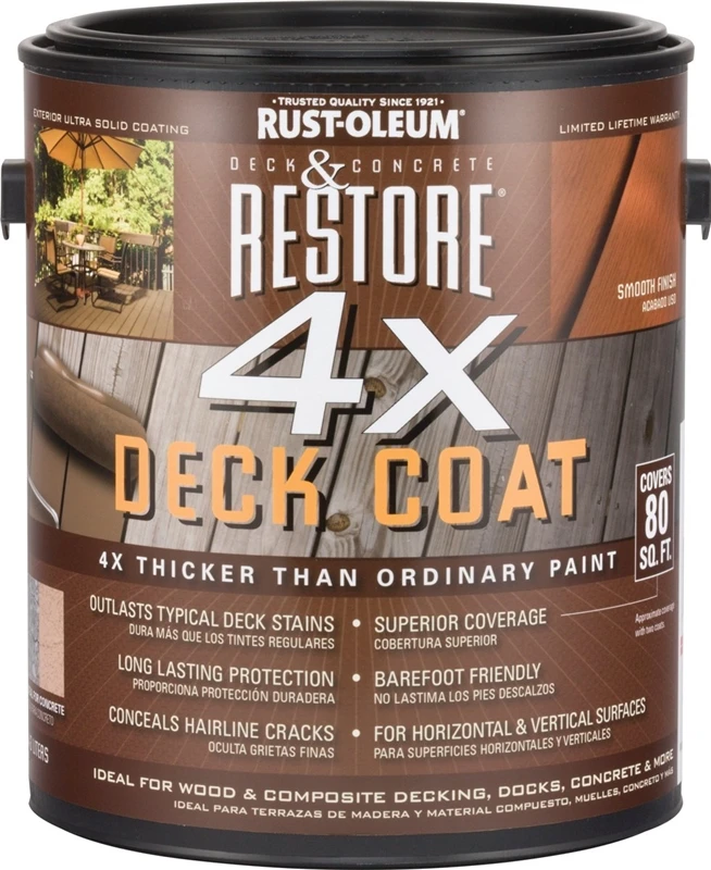 Restore Four Times Deck Cover, One Gallon, Exterior Wood Deck Coating