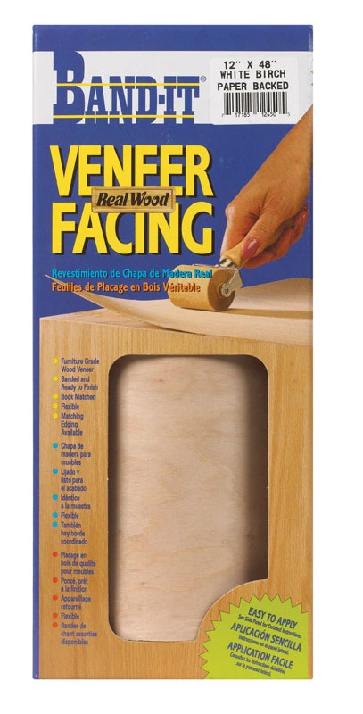 12-inch X 48-inch White Birch Real Wood Veneer Facing