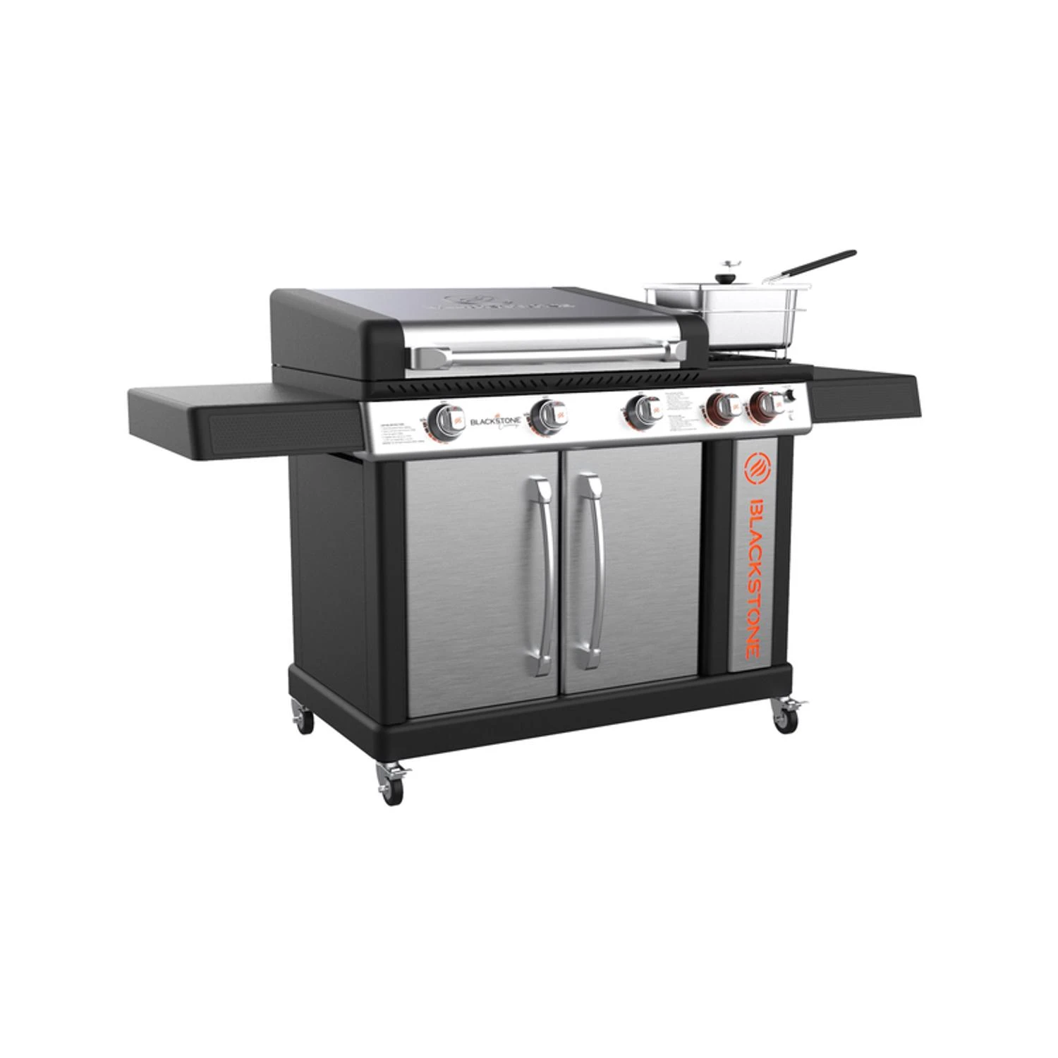 28 Inch 5 Burner Liquid Propane Outdoor Griddle With Range-top And Hood
