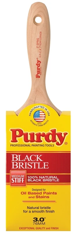3 Inch Varnish and Enamel Paint Brush with Black Bristles for Smooth Finish