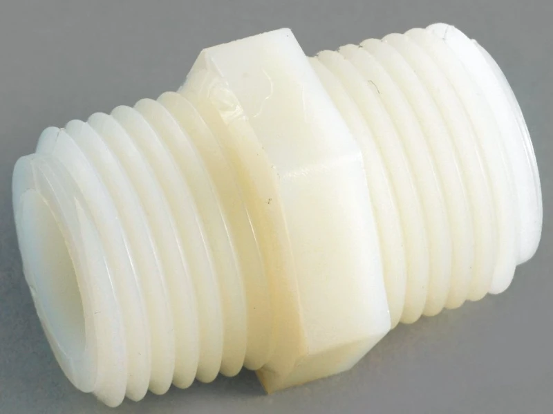 1/2 Inch Nylon Hex Head Pipe Nipple, Mpt Connection