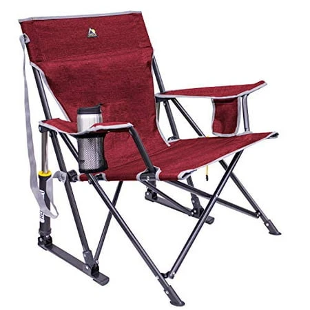 Kickback Rocker Camp Chair, Heather Red - Compact & Lightweight Design