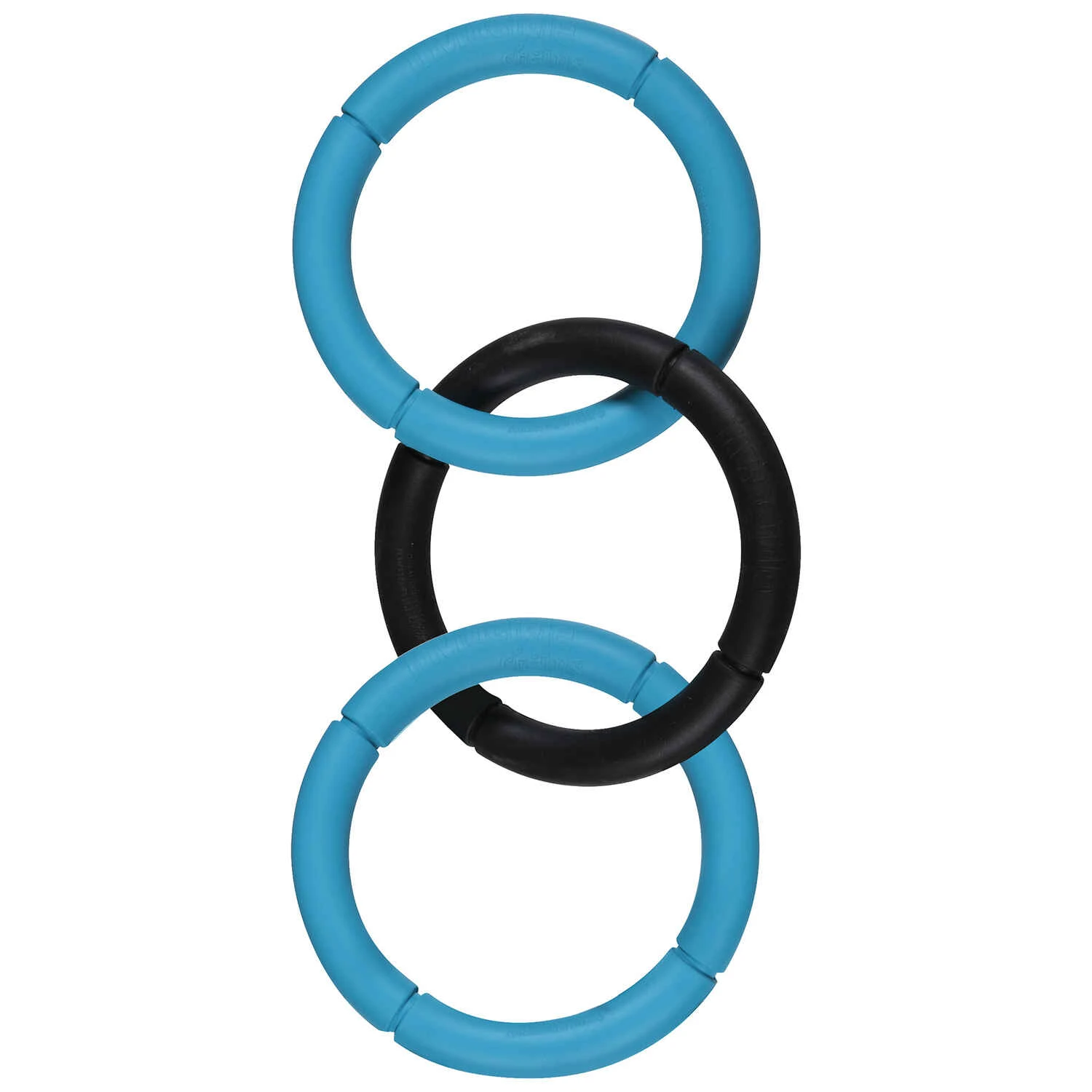 Invincible Rubber Chains Dog Toy, Triple Link, Large - Durable Tug Toy