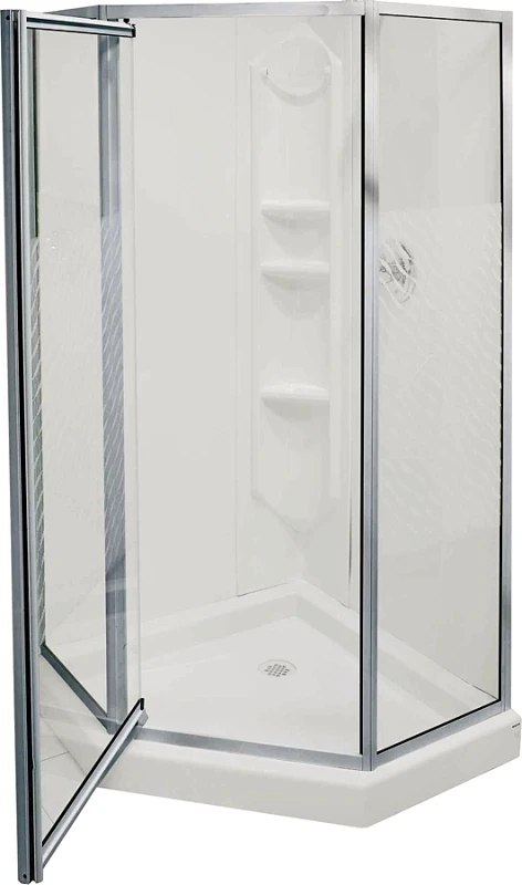 Himalaya 38 In. L X 38 In. D X 74 In. H Center Drain Corner Shower Kit