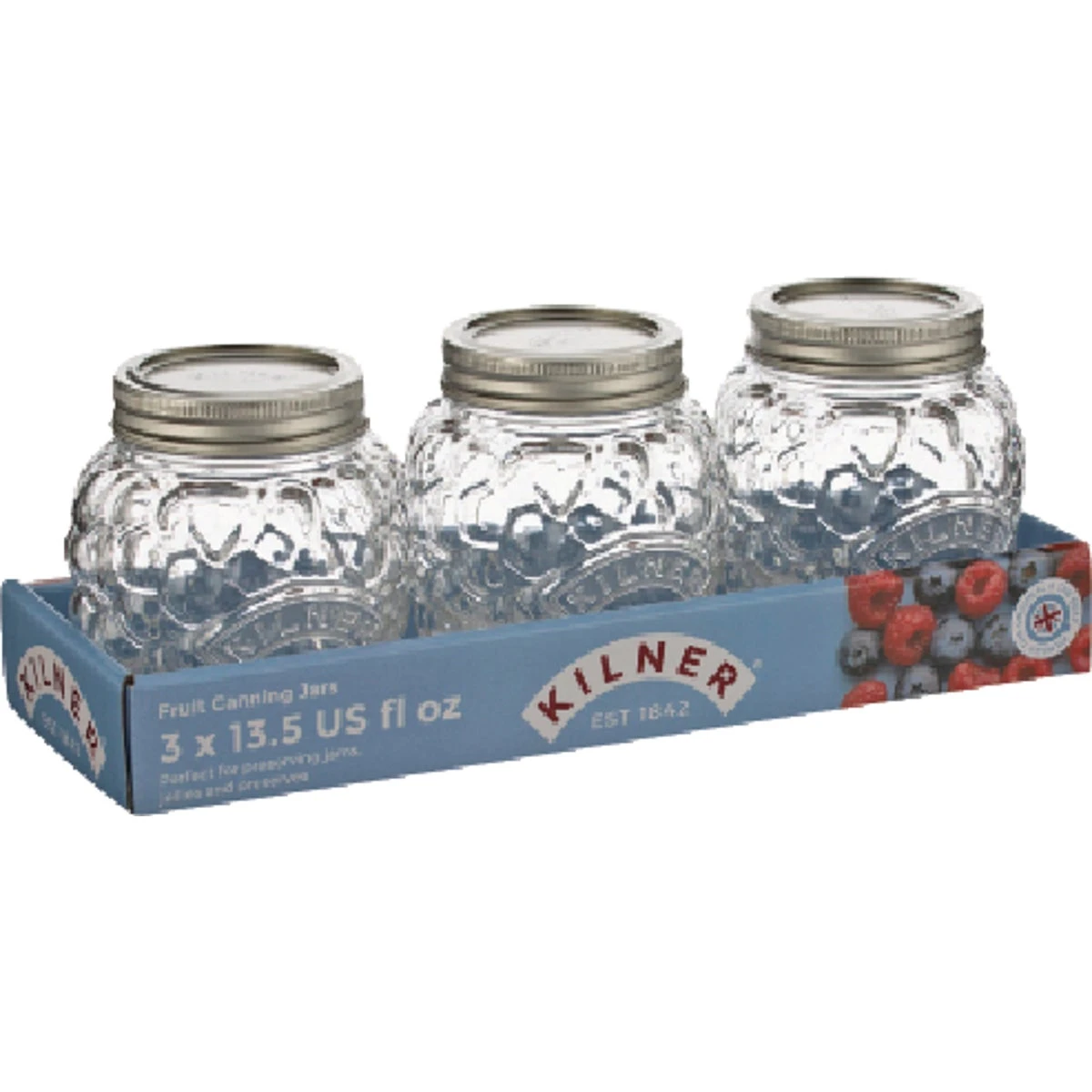 Kilner Berry Regular Mouth Preserve Jar 13.5 oz 3 pk