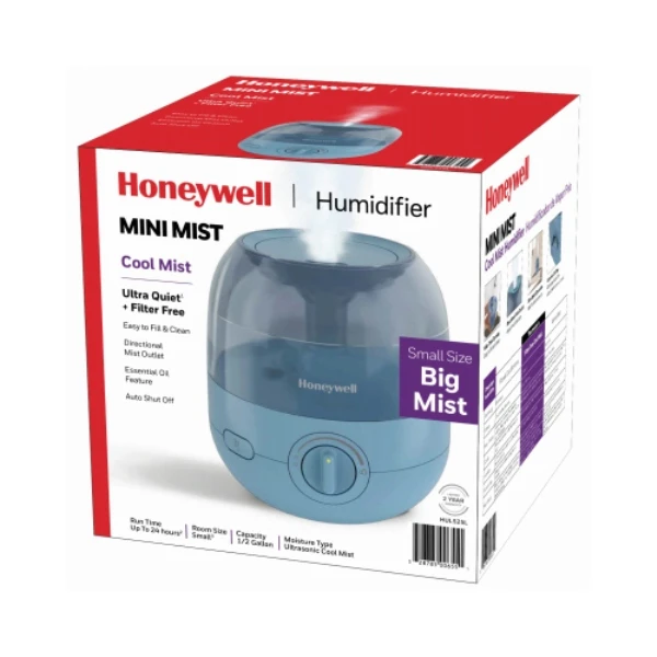 Mini Mist Cool Mist Humidifier, Ultra Quiet Operation, Filter Free, 0.5 Gallon Capacity