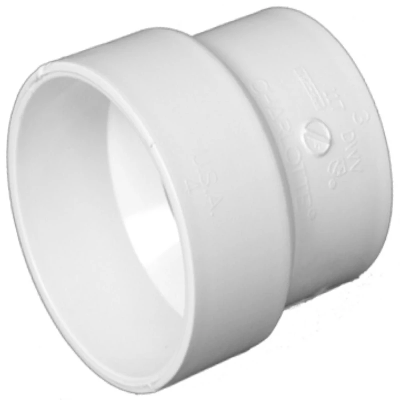Schedule 40 Dwv Pvc Pipe Adapter Bushing, 4 In. Spigot X 3 In. Hub