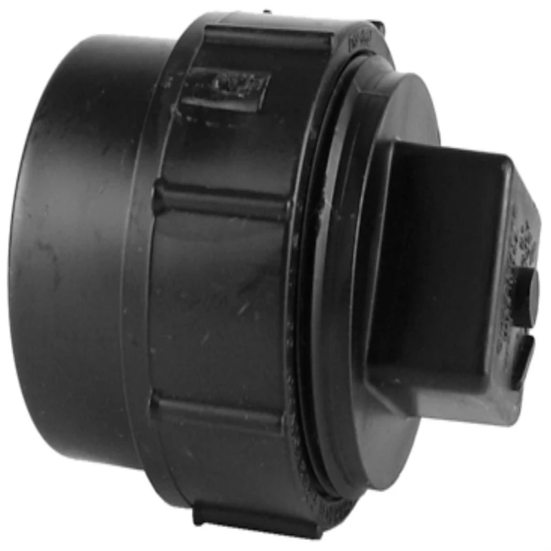 Abs/dwv Cleanout Adapter With Threaded Plug, Spigot X Fip, 3-inch