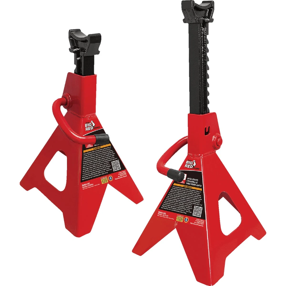 Torin Big Red Manual 6 ton Double Lock Jack Stands
