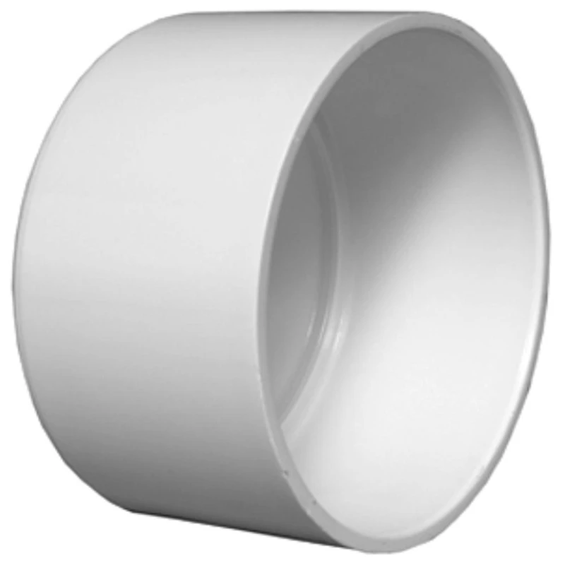Schedule 40 DWV PVC Pipe Cap, Solvent Weld, 4 In.