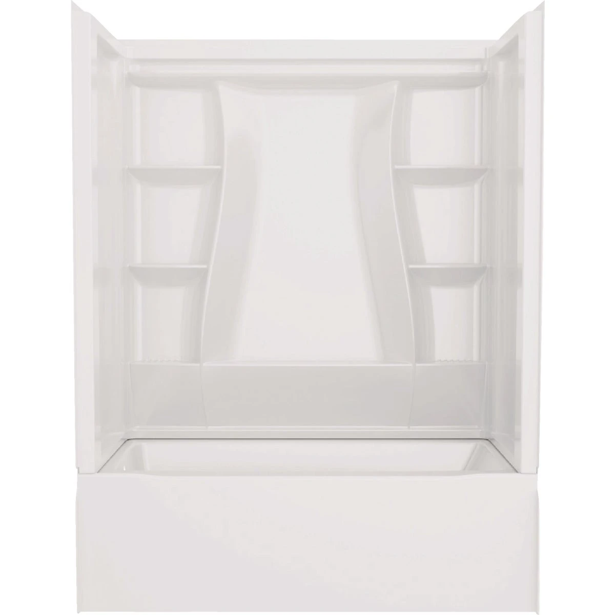 60 In. L X 32 In. W X 61-1/4 In. H Alcove Tub Surround Kit, White (3-piece)