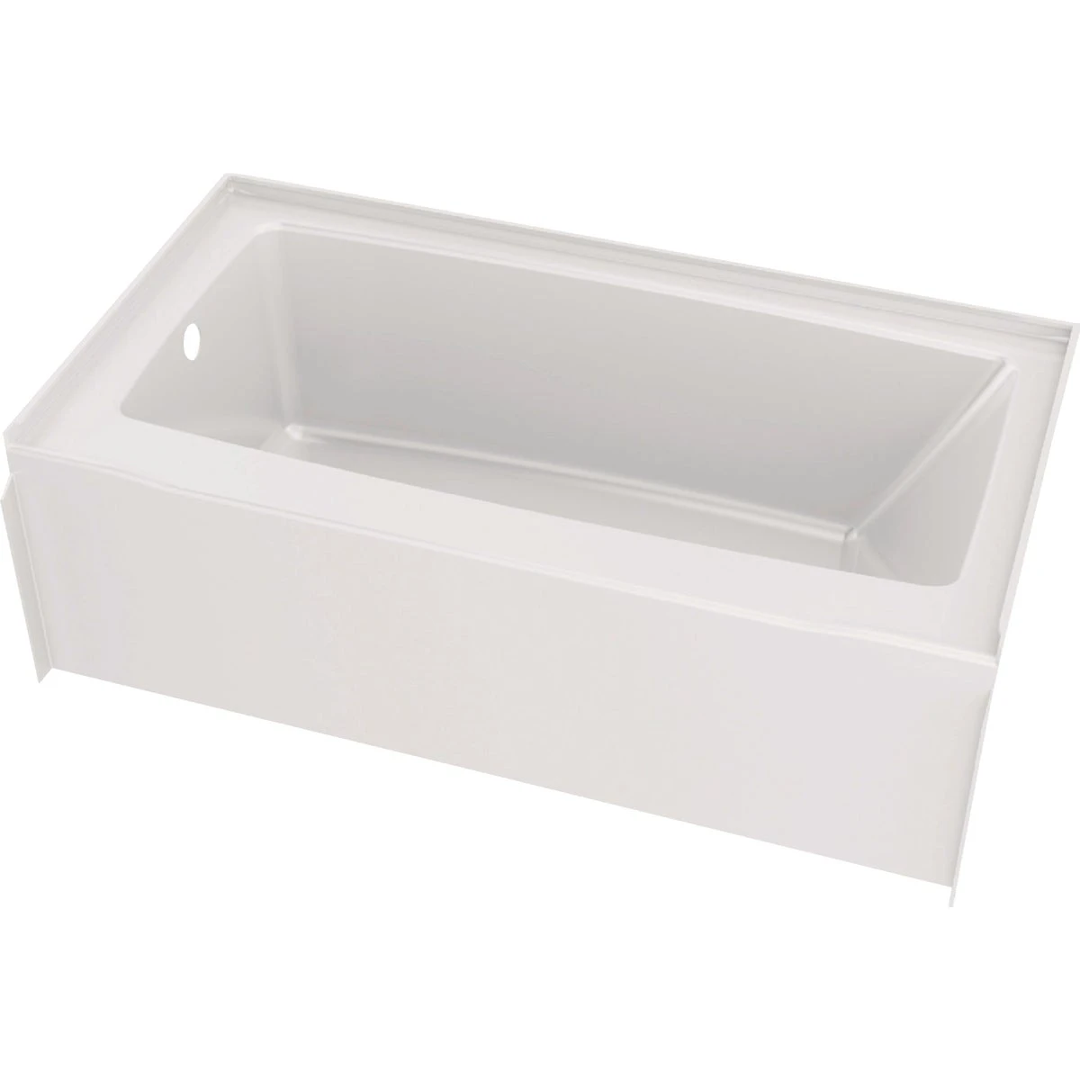60 In. L X 32 In. W Left Drain Rectangular Alcove Bathtub, White