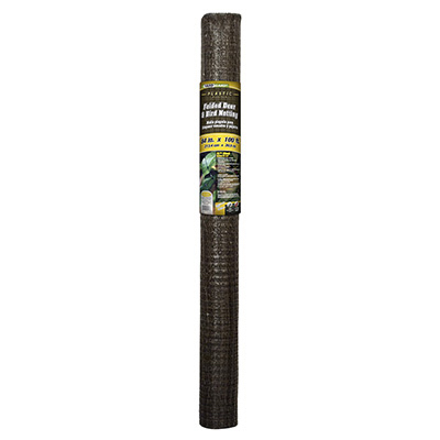 Economy-grade Deer & Bird Mesh Netting, Black Pvc, 7' X 100'
