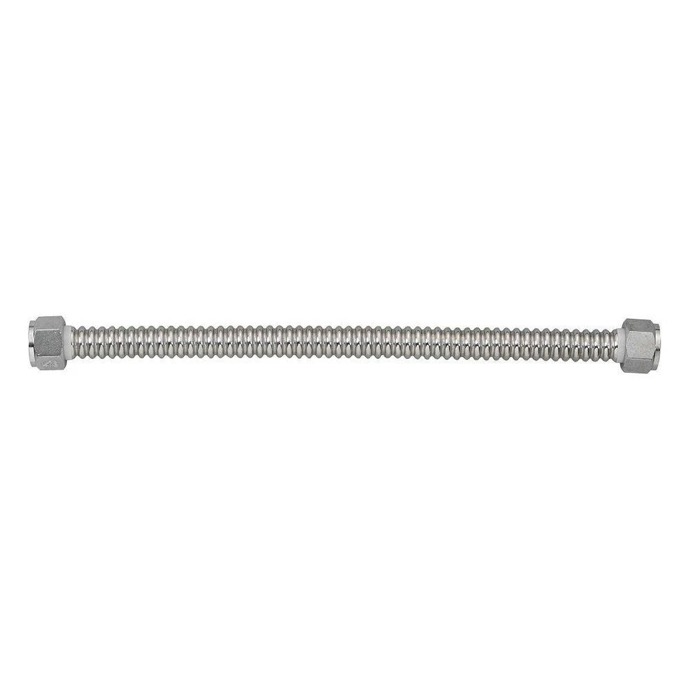 Corrugated Stainless Steel Water Heater Connector, 3/4 Fip X 24 In., Lead Free