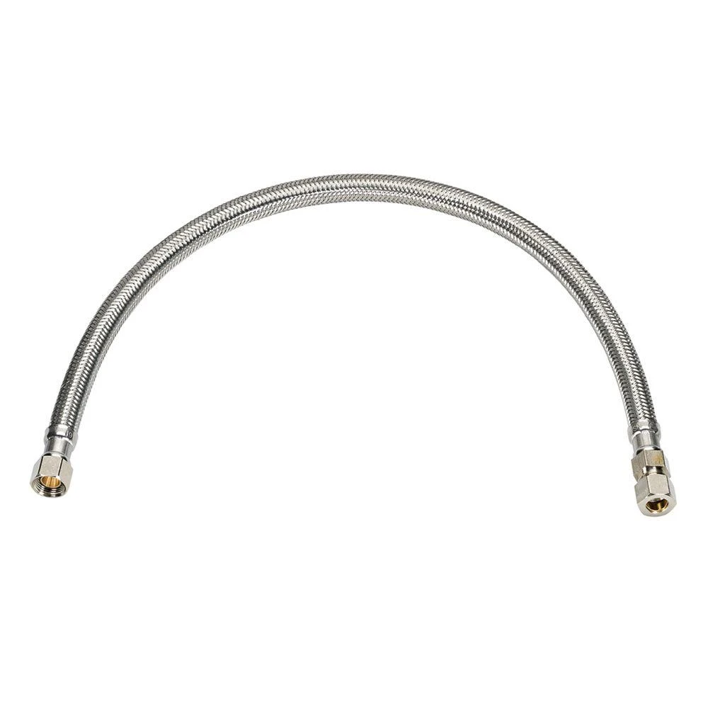 Delta Style Faucet Connector, Stainless Steel, 3/8 Compression X 3/8 O.d. X 20 Inches