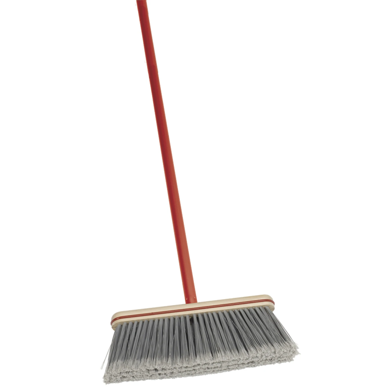 12 In. Upright Broom With 48 In. Metal Handle - Ideal For Indoor Cleaning