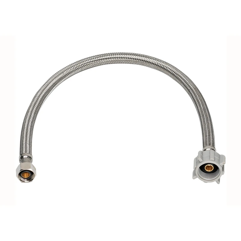 Homewerks Worldwide 3/8-in Compression Braided Stainless Steel Toilet Supply Line Homewerks Worldwide 3/8-in Compression Braided Stainless Steel Toilet Supply Line