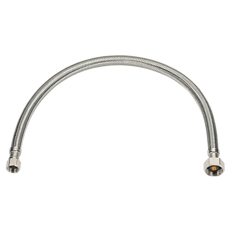 Braided Stainless Steel Faucet Supply Line, 1/2 Inch by 3/8 Inch by 16 Inch