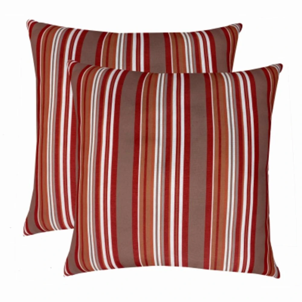Patio Premiere Outdoor Toss Pillow, Multi Stripes, 16 x 16 x 4 In.