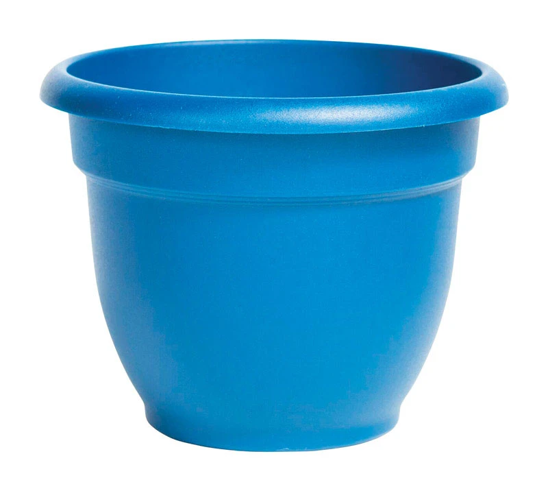 Ariana Self-watering Planter, Classic Blue Plastic, 10-inch