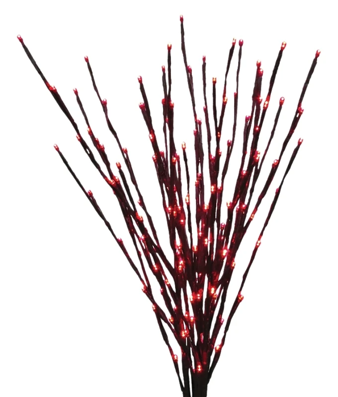 Led Branch Light With 140 Red Lights, 36-inch Brown Landscape Decoration