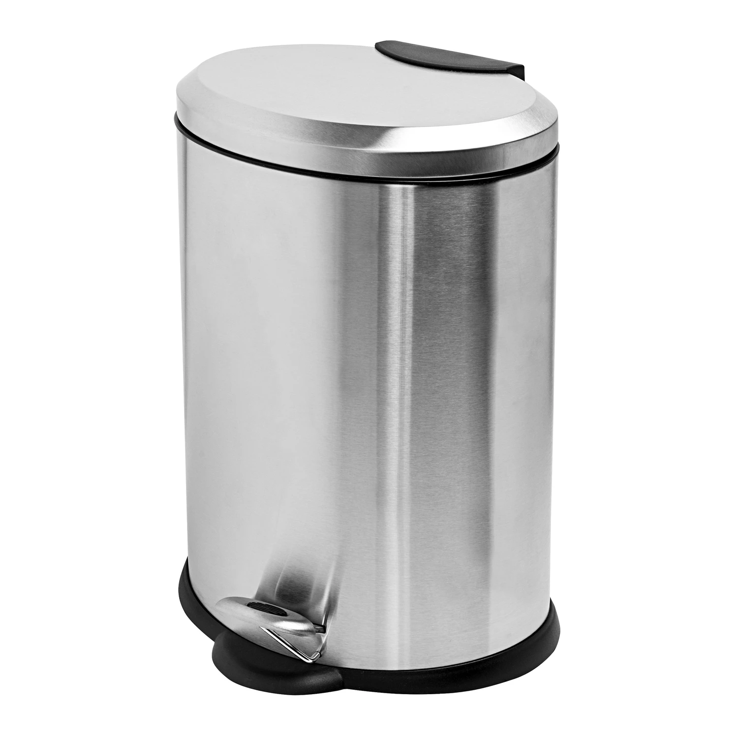 3.2 Gallon Oval Stainless Steel Step-on Trash Can With Removable Inner Bucket