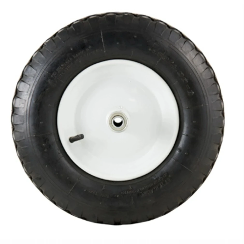 Wheelbarrow Tire And Wheel Assembly, Pneumatic, Knobby Tread, 4.80-8