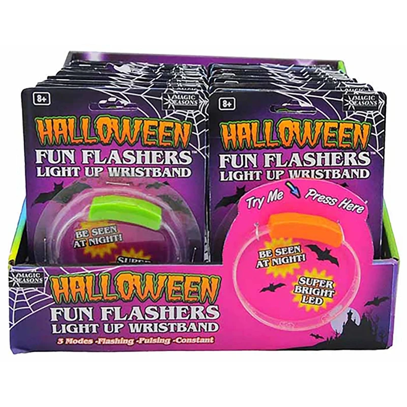 Halloween LED Flashing Wristband, Assorted