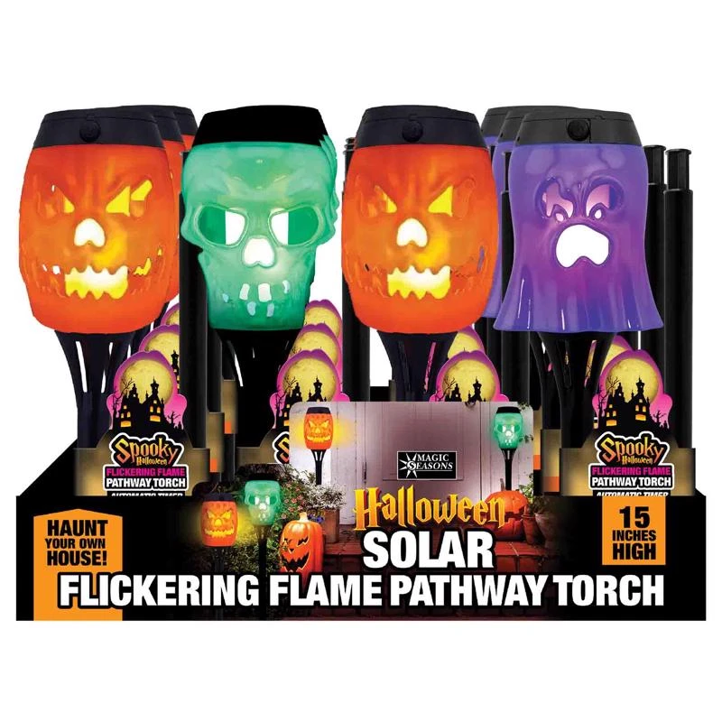 Spooky Halloween Solar Stake Light, 15 Inch, Assorted Designs
