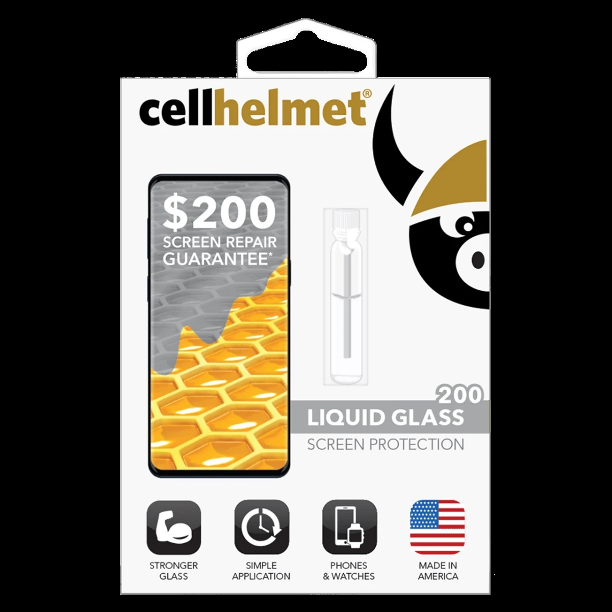 Liquid Glass 200 Cell Phone Screen Protector, 0.02 Oz Vial For Phones And Watches