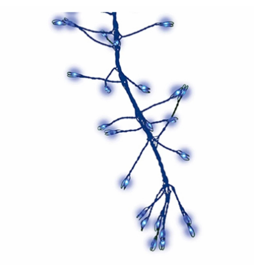 Micro Big Seed Cluster Light Set with Blue Wire and Blue Twinkle, 216 Count LED Lights