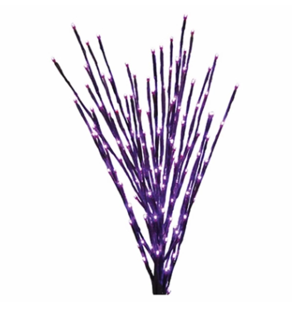 Led Lighted Branches With 140 Black And Purple Lights, 36 Inches Tall