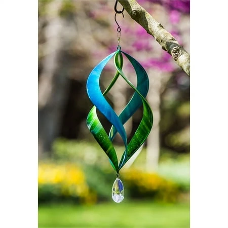 20" KINETIC HANGING SPINNER, BLUE/GREEN