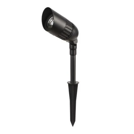 Solar Powered LED Spotlight with Black Metal and Plastic Housing, 250 Lumens Brightness