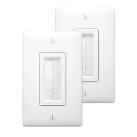 On-Q Cable Access Kit with Low Voltage Brackets in White Finish