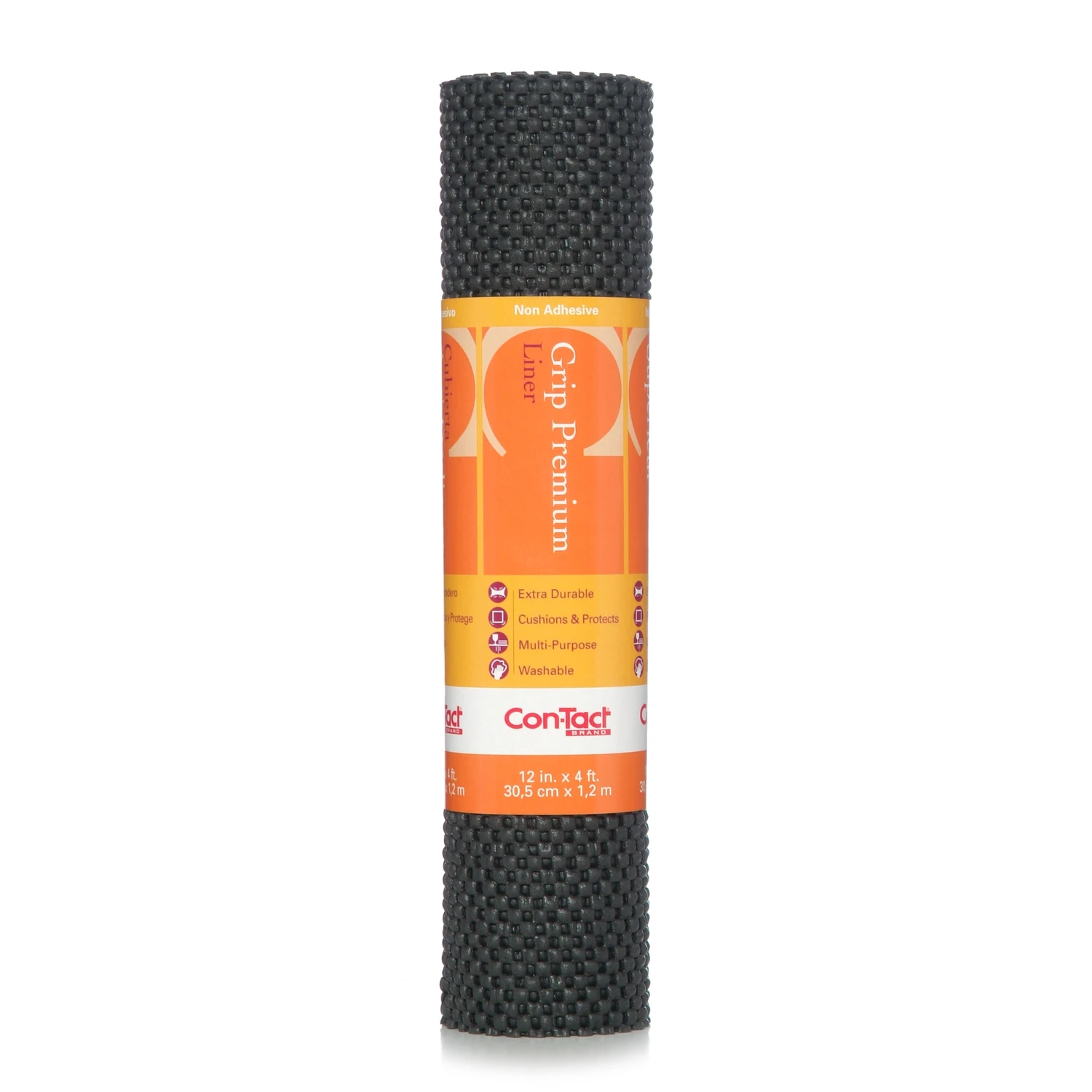 12 In. X 4 Ft. Black Grip Premium Non-adhesive Shelf Liner
