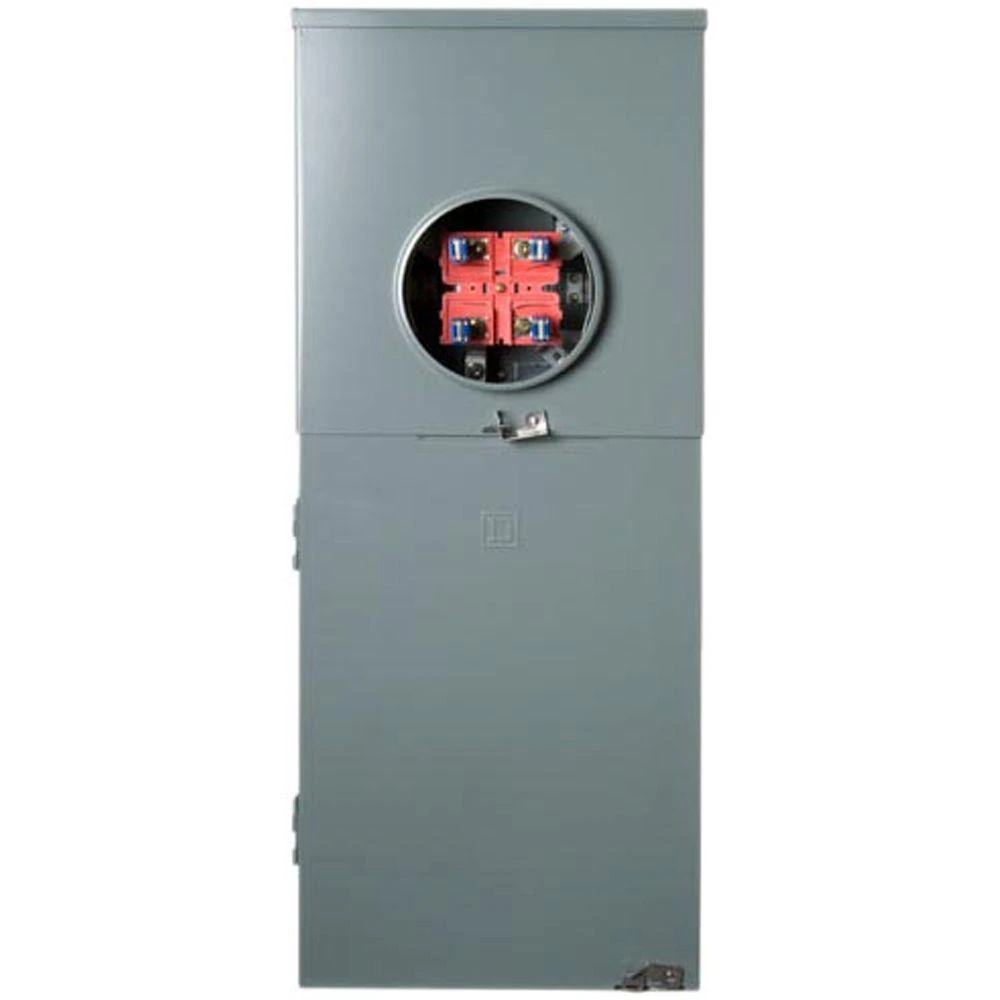Homeline Outdoor Meter Socket & Main Breaker Load Center, 200-amps, 16 Circuits, 8 Space