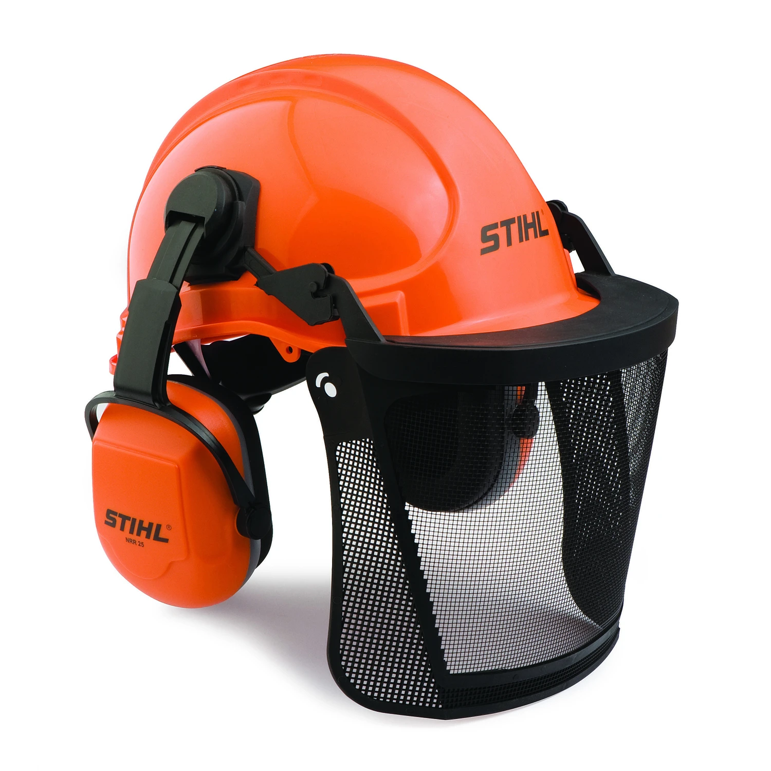 Pro Mark Forestry Helmet System With Nrr 25 Earmuffs And Steel Mesh Visor