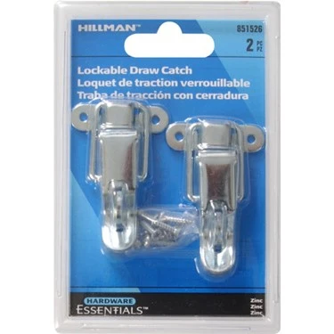 Wide Locking Drawer Catch, Zinc Plated, Model 851526 By Hillman