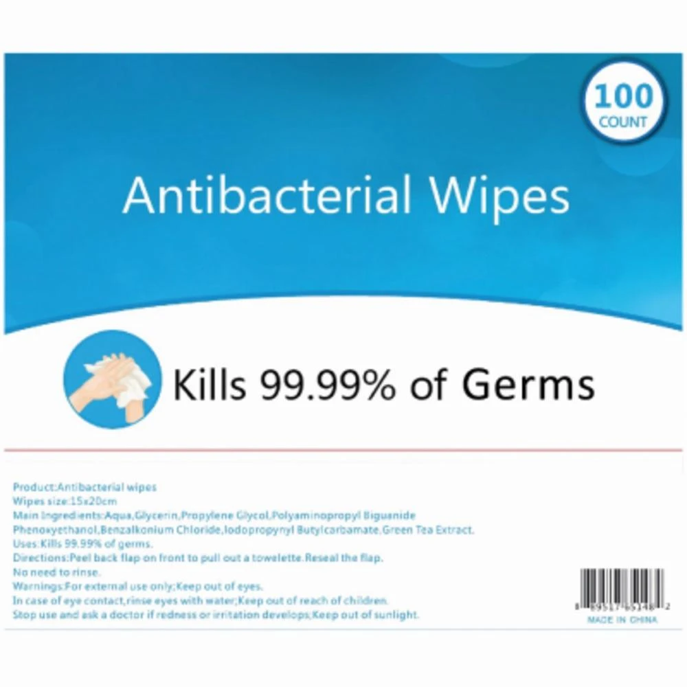 All-Purpose Antibacterial Cleaning Wipes, Non-Alcohol, 100-Ct.