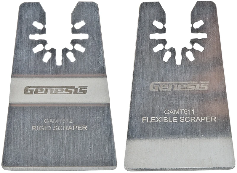 Genesis 2 In. Stainless Steel Rigid & Flexible Scraper Oscillating Blade (2-Pack)