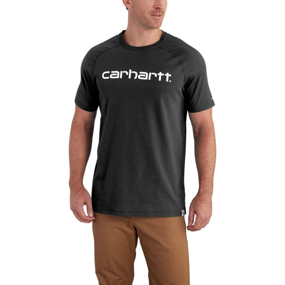 Men's Force Cotton Delmont Graphic Short Sleeve T-shirt - Medium - Black