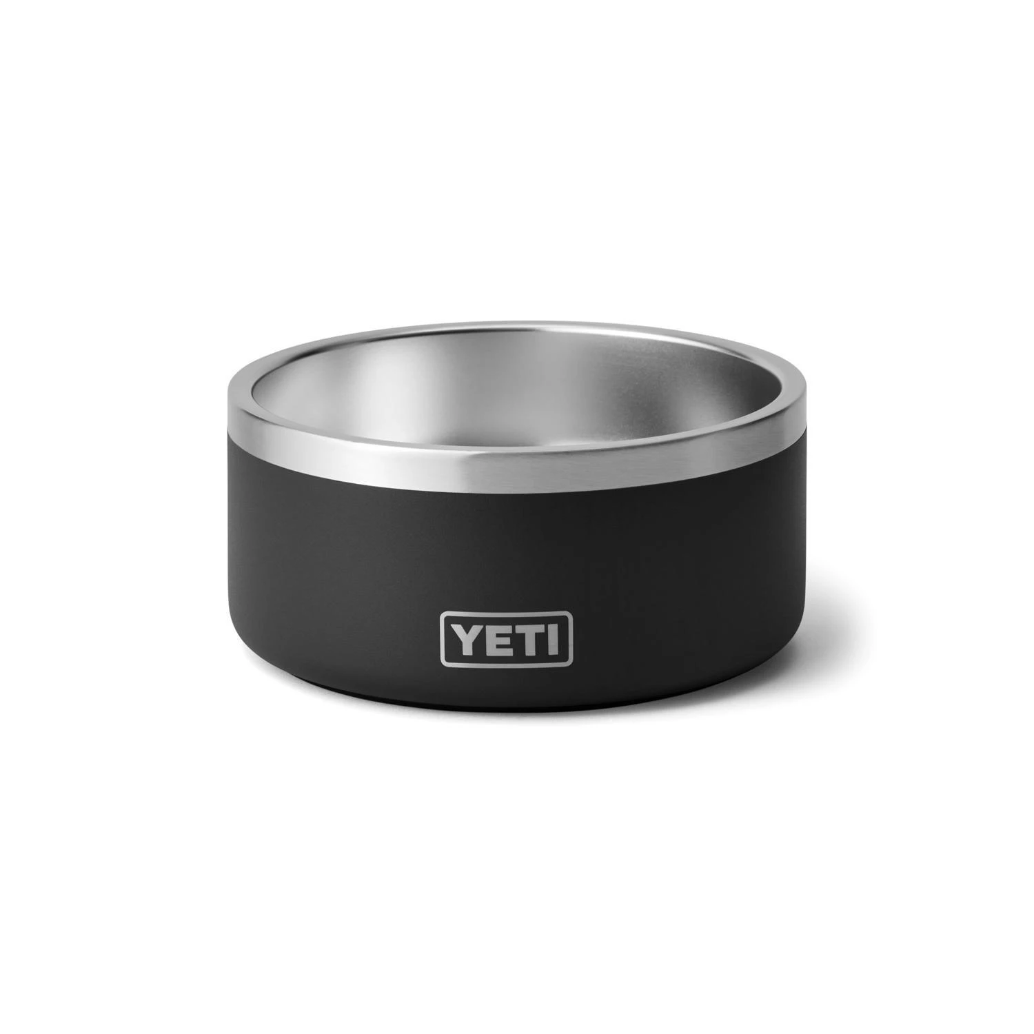 Boomer Black Stainless Steel 4 Cup Pet Bowl For Dogs - Durable And Non-slip Design