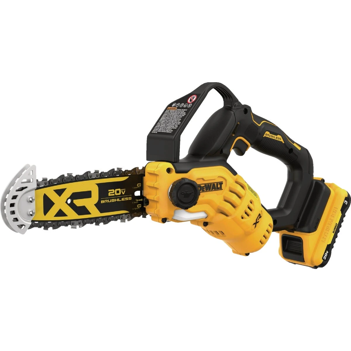 20-Volt MAX Brushless Cordless Pruning Chainsaw Kit with 8 Inch Bar, Includes Battery and Charger