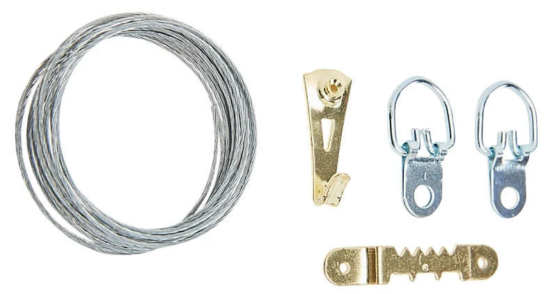 10-piece Picture Hanging Kit With Steel Hardware And 30 Lb Safe Working Load