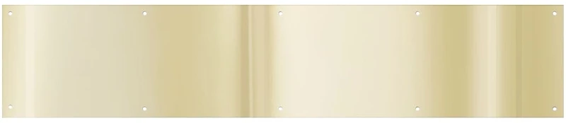 6 X 30 Inch Bright Brass Aluminum Kickplate - Model N270-306
