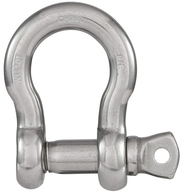 Marine Grade Anchor Shackle, Stainless Steel, 3/8 Inch, Model N100-280